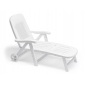 Шезлонг-лежак пластиковый SCAB GIARDINO Elegant Sun-bed пластик белый Фото 1