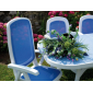 Кресло пластиковое складное Nardi Delta полипропилен, текстилен белый, синий Фото 5