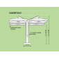Профессиональный четырехкупольный зонт Giardini Veneti акрил Фото 5
