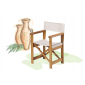 Кресло деревянное складное Amici Atos Regista ироко Фото 1