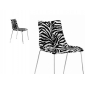 Стул с обивкой Scab Design Zebra Pop 4 legs  сталь, поликарбонат, ткань черный, белый Фото 2