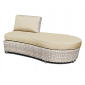 Плетеный левый диван-оттоман Skyline Design Florence алюминий, искусственный ротанг, sunbrella серебряный орех Фото 1