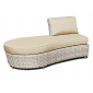 Плетеный правый диван-оттоман Skyline Design Florence алюминий, искусственный ротанг, sunbrella серебряный орех Фото 1