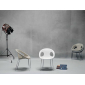 Кресло пластиковое Scab Design Natural Drop сталь, дуб, технополимер натуральный дуб, лен Фото 7