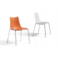 Стул пластиковый Scab Design Zebra Technopolymer 4 legs сталь, технополимер хром, лен Фото 5