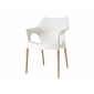 Кресло пластиковое Scab Design Natural Ola бук, технополимер натуральный бук, лен Фото 10