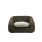 Кресло плетеное с подушкой Ethimo Phorma акрил, искусственный ротанг оливковый Фото 1