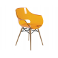 Кресло прозрачное PAPATYA Opal Wox Beech бук, пластик натуральный, оранжевый Фото 1
