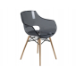 Кресло прозрачное PAPATYA Opal Wox Beech бук, поликарбонат натуральный, дымчатый Фото 1