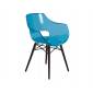Кресло прозрачное PAPATYA Opal Wox Beech бук, поликарбонат венге, синий Фото 4