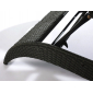 Шезлонг-лежак плетеный Tagliamento Konkord алюминий, искусственный ротанг черный Фото 5