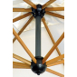 Зонт профессиональный двухкупольный Scolaro Wood Double алюминий, дерево ироко, акрил слоновая кость Фото 10