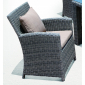 Кресло плетеное с подушкой JOYGARDEN Grace алюминий, искусственный ротанг, ткань серый, бежевый Фото 3