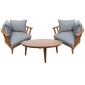 Комплект деревянной мебели Azzura 0826-25 акация натуральный тик, серый Фото 6