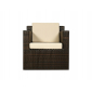 Комплект плетеной мебели с подушками GARDA искуственный ротанг черный Фото 6