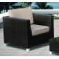 Кресло плетеное с подушками JOYGARDEN Malaga алюминий, искусственный ротанг темно-коричневый Фото 1