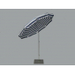 Зонт садовый с поворотной рамой Maffei Inox сталь, дралон белый, синий Фото 3