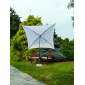 Зонт садовый с поворотной рамой Maffei Kronos сталь, полиэстер белый Фото 2