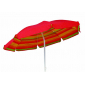 Пляжный круглый зонт с поворотной рамой Maffei сталь, хлопок красный Фото 1