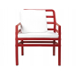 Кресло пластиковое с подушками Nardi Aria пластик, ткань красный, белый Фото 1