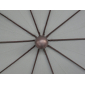 Зонт садовый с поворотной рамой Maffei Border сталь, дралон серо-коричневый Фото 4