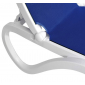 Шезлонг-лежак пластиковый Nardi Alfa полипропилен, текстилен белый, синий Фото 8