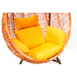 Кресло плетеное подвесное KVIMOL KM-0001 сталь, искусственный ротанг оранжевый Фото 4