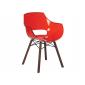 Кресло прозрачное PAPATYA Opal Wox Iroko ироко, пластик натуральный, красный Фото 1