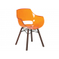 Кресло прозрачное PAPATYA Opal Wox Iroko ироко, пластик натуральный, оранжевый Фото 1