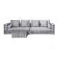 Комплект модульной плетеной мебели 4SIS Канти алюминий, искусственный ротанг светло-серый Фото 3