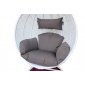 Кресло плетеное подвесное KVIMOL КМ-0031 сталь, искусственный ротанг белый, серый Фото 5