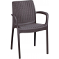 Кресло пластиковое Keter Bali Mono пластик с имитацией плетения коричневый Фото 1
