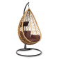 Кресло плетеное подвесное JOYGARDEN Aura алюминий, искусственный ротанг коричневый Фото 2