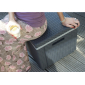 Пуф-ящик пластиковый плетеный для льда Keter Cube with cushion пластик с имитацией плетения графит, серый Фото 7