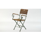 Кресло-стул складное с подлокотниками Holzhof металл, дуб коричневый Фото 1