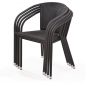 Кресло плетеное Afina Y137B Dark brown искусственный ротанг, сталь темно-коричневый Фото 3