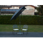 Зонт садовый с поворотной рамой Maffei Pool сталь, батилин черный Фото 3