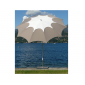 Зонт садовый с поворотной рамой Maffei Flos сталь, дралон серо-коричневый, белый Фото 1