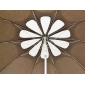 Зонт садовый с поворотной рамой Maffei Flos сталь, дралон серо-коричневый, белый Фото 7