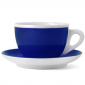 Кофейная пара для капучино Ancap Verona Millecolori фарфор синий, деколь чашка, ручка, блюдце Фото 2