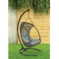 Кресло подвеcное Ecodesign Albatros сталь, искусственный ротанг коричневый Фото 5