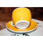 Кофейная пара для эспрессо Ancap Verona Millecolori фарфор желтый, деколь чашка, ручка, блюдце Фото 9