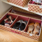 Органайзер для обуви с крышкой Homsu HOM-394 ткань, спанбонд, картон, ПВХ бордовый Фото 5