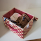 Коробка с крышкой Homsu HOM-395 ткань, картон, спанбонд бордовый Фото 5