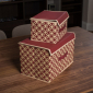 Коробка с крышкой Homsu HOM-396 ткань, картон, спанбонд бежевый Фото 10