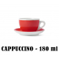 Кофейная пара для капучино Ancap Verona Millecolori фарфор красный, деколь чашка, ручка, блюдце Фото 3