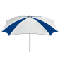 Зонт пляжный профессиональный Crema Zefiro алюминий, акрил белый, синий Фото 1