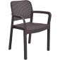 Кресло пластиковое Keter Samanna пластик с имитацией плетения коричневый Фото 1