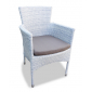 Кресло плетеное с подушкой JOYGARDEN Aroma алюминий, искусственный ротанг светло-серый Фото 1