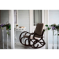 Кресло-качалка IM-Design Луиза березовый шпон, экокожа/ткань Фото 1